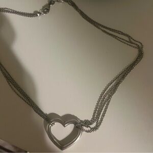 Silver Heart Pendant Necklace